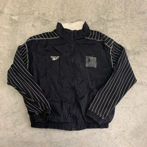 Vintage 90s Reebok Shaq Pinstriped Windbreaker
